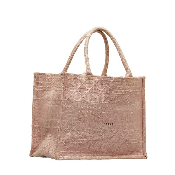 ディオール カナージュ ブックトート トートバッグ ハンドバッグ ピンク キャンバス レディース Dior 【中古】