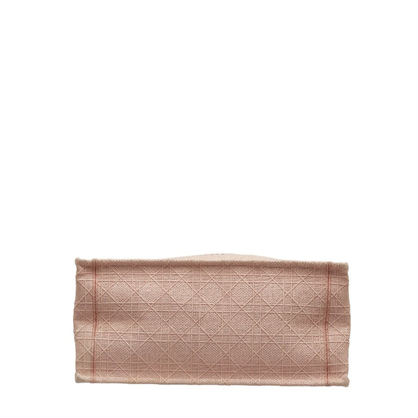 ディオール カナージュ ブックトート トートバッグ ハンドバッグ ピンク キャンバス レディース Dior 【中古】