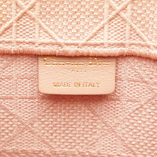 ディオール カナージュ ブックトート トートバッグ ハンドバッグ ピンク キャンバス レディース Dior 【中古】