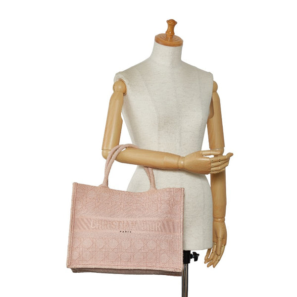 ディオール カナージュ ブックトート トートバッグ ハンドバッグ ピンク キャンバス レディース Dior 【中古】