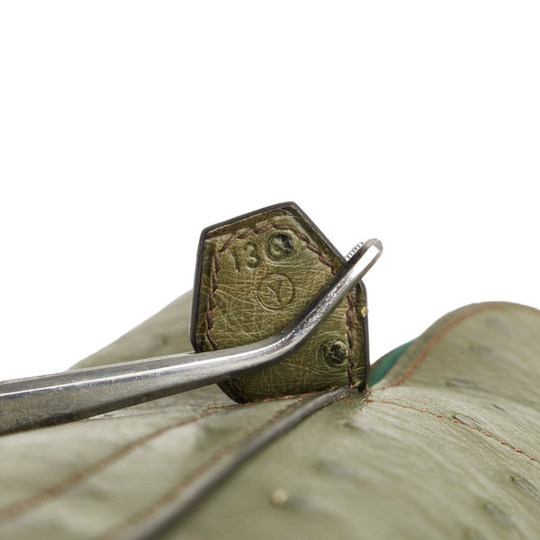 エルメス ボリード 35 ハンドバッグ ショルダーバッグ 2WAY グリーン オーストリッチ レディース HERMES 【中古】