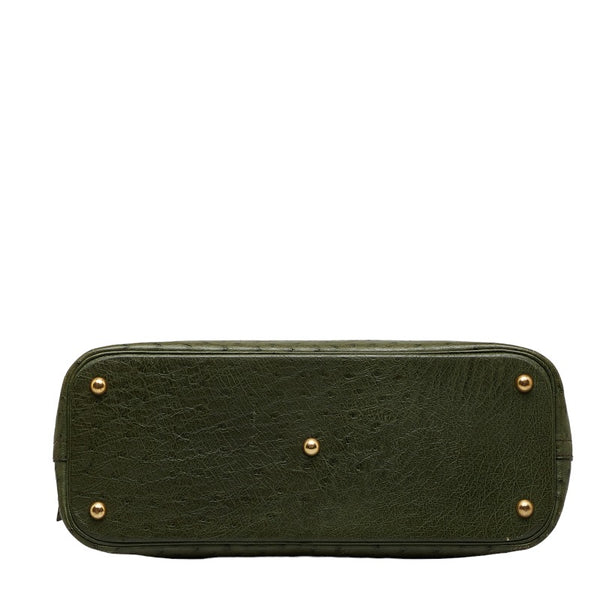 エルメス ボリード 35 ハンドバッグ ショルダーバッグ 2WAY グリーン オーストリッチ レディース HERMES 【中古】