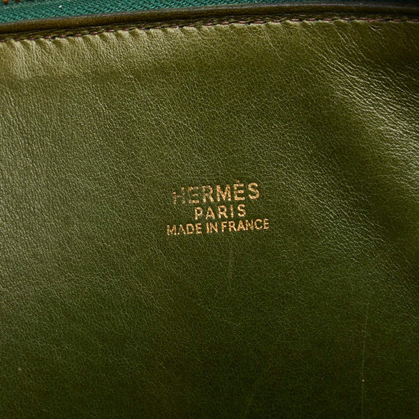 エルメス ボリード 35 ハンドバッグ ショルダーバッグ 2WAY グリーン オーストリッチ レディース HERMES 【中古】