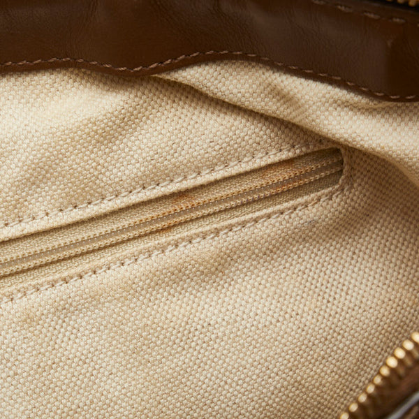 グッチ GGキャンバス スーキー ハンドバッグ ショルダーバッグ 2WAY 247902 ピンク ブラウン キャンバス レザー レディース GUCCI 【中古】