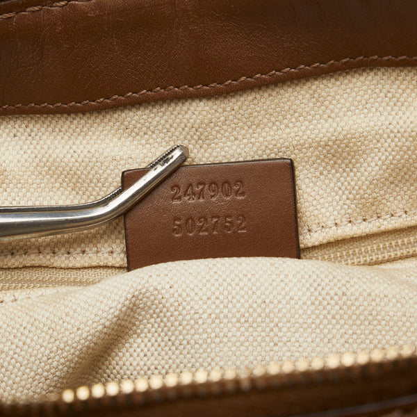 グッチ GGキャンバス スーキー ハンドバッグ ショルダーバッグ 2WAY 247902 ピンク ブラウン キャンバス レザー レディース GUCCI 【中古】