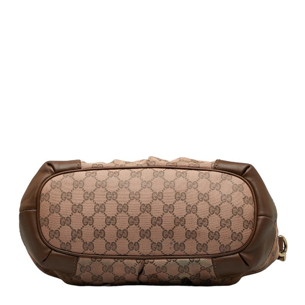 グッチ GGキャンバス スーキー ハンドバッグ ショルダーバッグ 2WAY 247902 ピンク ブラウン キャンバス レザー レディース GUCCI 【中古】