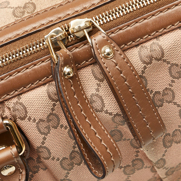 グッチ GGキャンバス スーキー ハンドバッグ ショルダーバッグ 2WAY 247902 ピンク ブラウン キャンバス レザー レディース GUCCI 【中古】