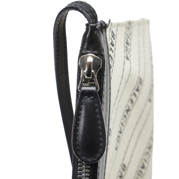 バレンシアガ ネイビー ハンドバッグ ショルダーバッグ 2WAY 339933 ホワイト ブラック キャンバス レディース BALENCIAGA 【中古】