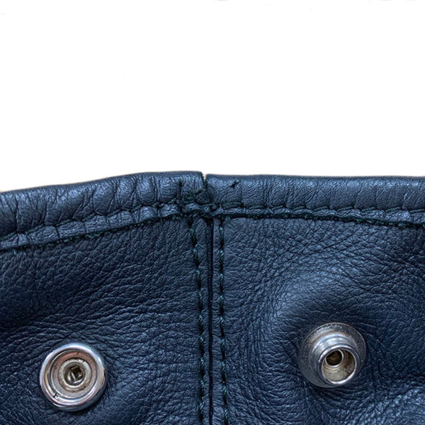 バレンシアガ ネイビーカバス XS ハンドバッグ ショルダーバッグ 2WAY 390346 ブラック レザー レディース BALENCIAGA 【中古】