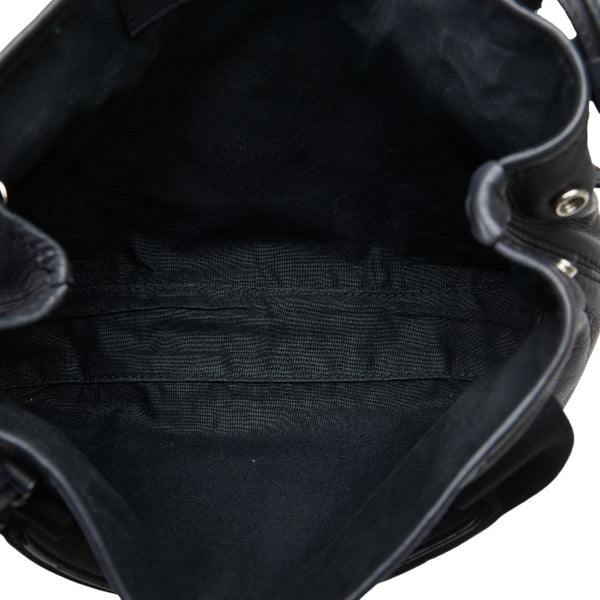 バレンシアガ ネイビーカバス XS ハンドバッグ ショルダーバッグ 2WAY 390346 ブラック レザー レディース BALENCIAGA 【中古】