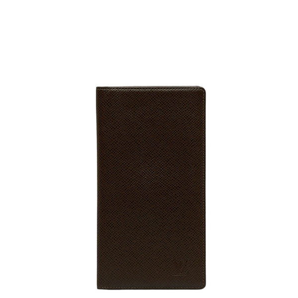 ルイ ヴィトン タイガ ポルト 14 カルトクレディ 二つ折り財布 グリズリ ブラウン レザー レディース LOUIS VUITTON 【中古】