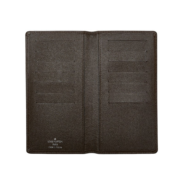 ルイ ヴィトン タイガ ポルト 14 カルトクレディ 二つ折り財布 グリズリ ブラウン レザー レディース LOUIS VUITTON 【中古】