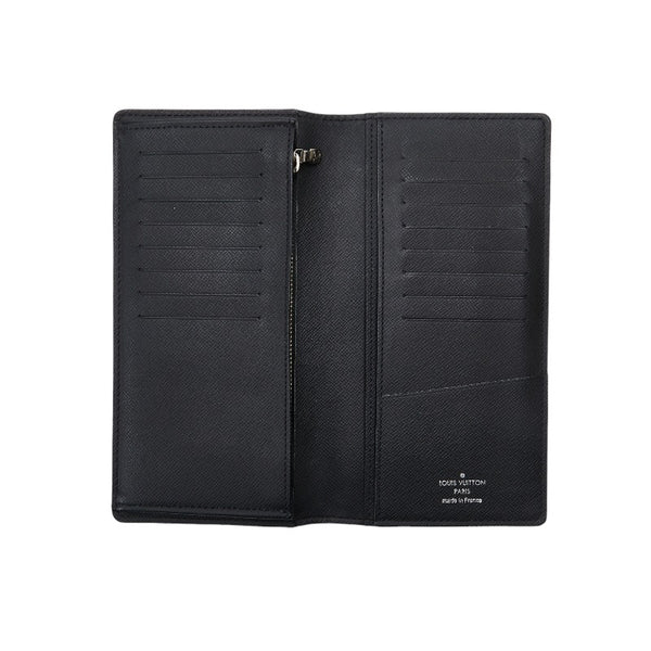 ルイ ヴィトン タイガ ポルトフォイユ ブラザ 長財布 M30501 ノワール ブラック レザー メンズ LOUIS VUITTON 【中古】