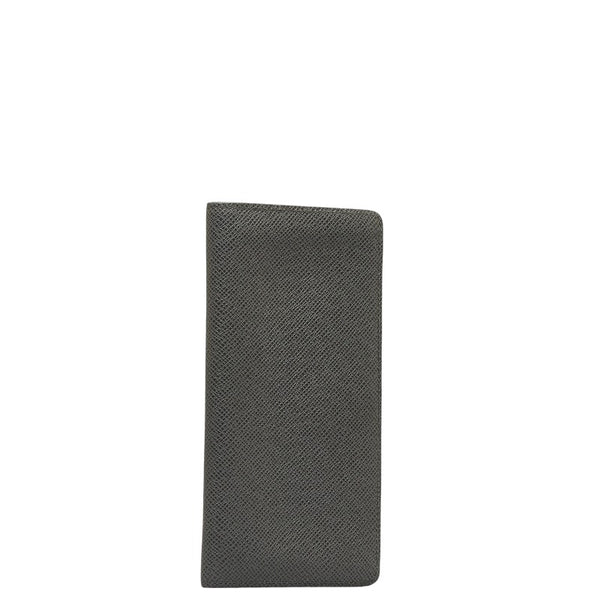 ルイ ヴィトン タイガ  ポルトフォイユ ブラザ 長財布 M32653 グレー グラシエ レザー メンズ LOUIS VUITTON 【中古】