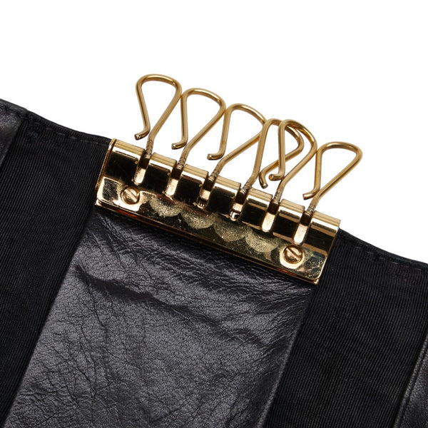 シャネル ココマーク キーケース ブラック キャビアスキン レディース CHANEL 【中古】