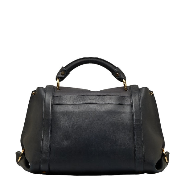 サルヴァトーレフェラガモ ガンチーニ ハンドバッグ FZ-21 G395 ブラック レザー レディース Salvatore Ferragamo 【中古】