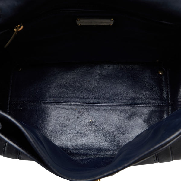 サルヴァトーレフェラガモ ガンチーニ ハンドバッグ FZ-21 G395 ブラック レザー レディース Salvatore Ferragamo 【中古】