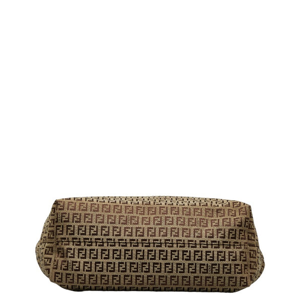 フェンディ ズッキーノ トートバッグ 8BH076 ブラウン キャンバス レザー レディース FENDI 【中古】