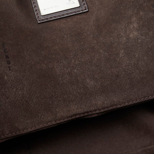 フェンディ ズッキーノ トートバッグ 8BH076 ブラウン キャンバス レザー レディース FENDI 【中古】