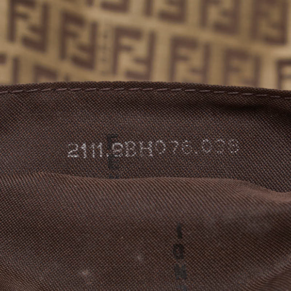 フェンディ ズッキーノ トートバッグ 8BH076 ブラウン キャンバス レザー レディース FENDI 【中古】