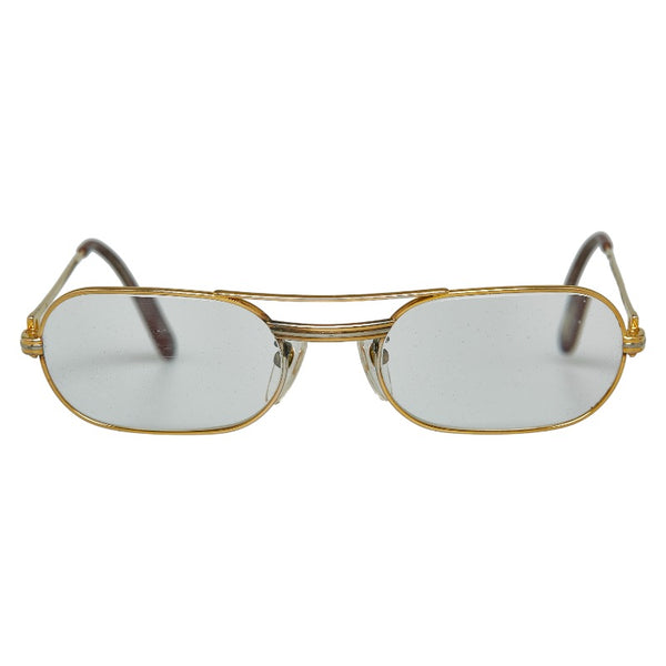 カルティエ 度入り トリニティ メガネ ゴールド ブラウン プラスチック メッキ レディース CARTIER 【中古】