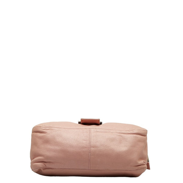 フェンディ マンマバケット ショルダーバッグ 26325 ピンク レザー レディース FENDI 【中古】