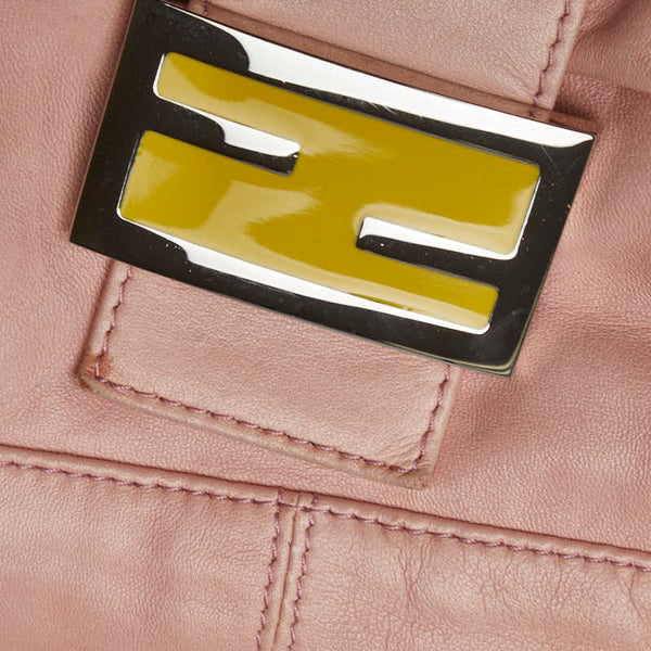 フェンディ マンマバケット ショルダーバッグ 26325 ピンク レザー レディース FENDI 【中古】