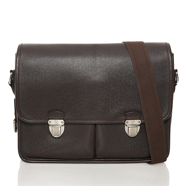 ルイ ヴィトン タイガ アレクセイ 斜め掛け ショルダーバッグ M32478 グリズリ ブラウン レザー メンズ LOUIS VUITTON 【中古】