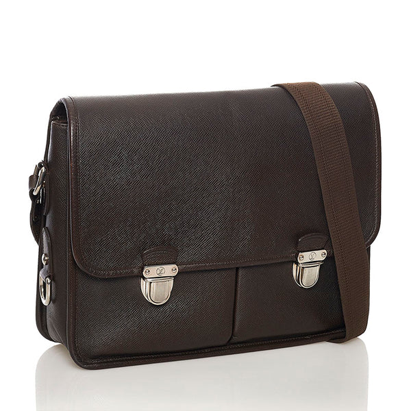 ルイ ヴィトン タイガ アレクセイ 斜め掛け ショルダーバッグ M32478 グリズリ ブラウン レザー メンズ LOUIS VUITTON 【中古】
