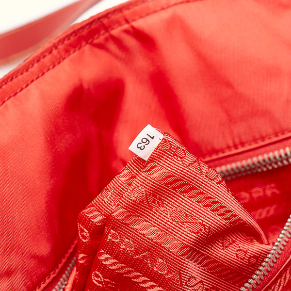 プラダ ハンドバッグ BR3262 レッド ROSSO ナイロン レザー レディース PRADA 【中古】