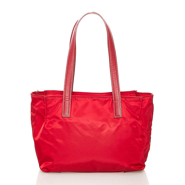 プラダ ハンドバッグ BR3262 レッド ROSSO ナイロン レザー レディース PRADA 【中古】