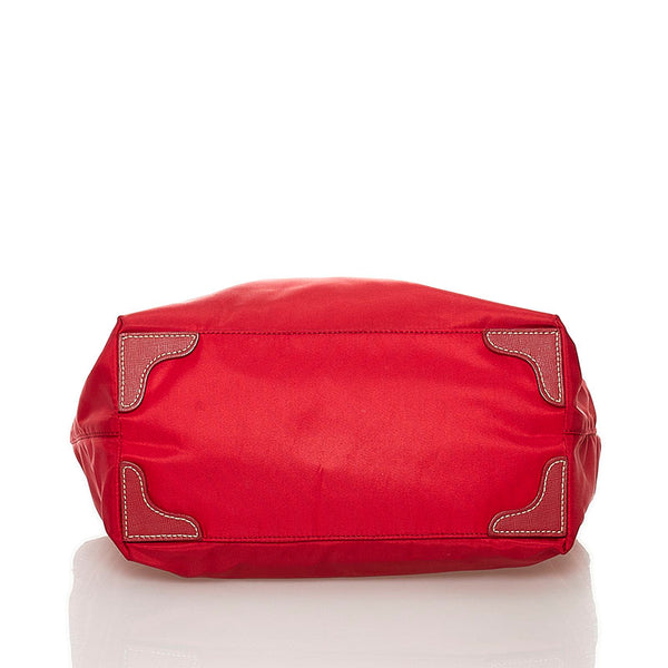 プラダ ハンドバッグ BR3262 レッド ROSSO ナイロン レザー レディース PRADA 【中古】