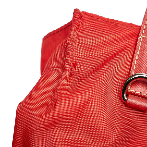 プラダ ハンドバッグ BR3262 レッド ROSSO ナイロン レザー レディース PRADA 【中古】