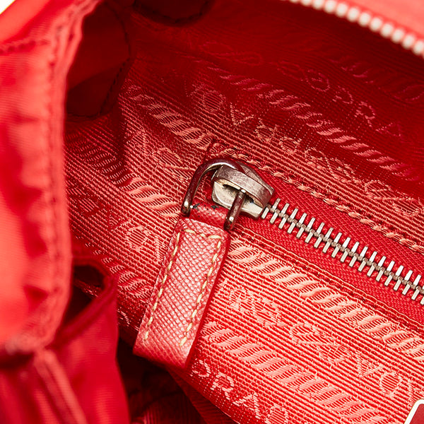 プラダ ハンドバッグ BR3262 レッド ROSSO ナイロン レザー レディース PRADA 【中古】