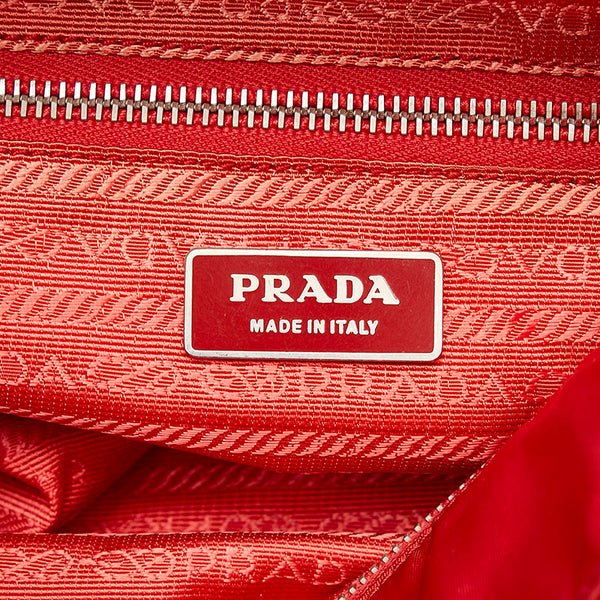 プラダ ハンドバッグ BR3262 レッド ROSSO ナイロン レザー レディース PRADA 【中古】