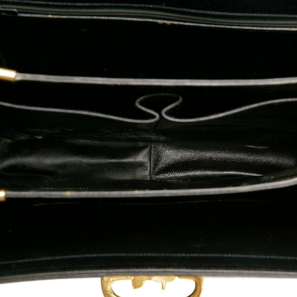 セリーヌ 馬車金具 ショルダーバッグ ブラック レザー レディース CELINE 【中古】
