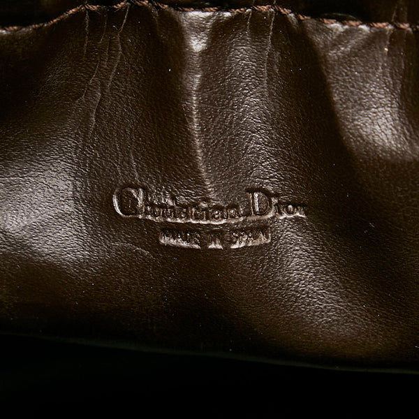 ディオール 巾着 ショルダーバッグ ブラウン レザー レディース Dior 【中古】
