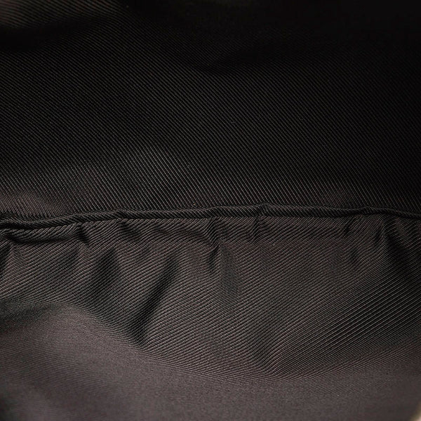 グッチ GGキャンバス ショルダーバッグ ブラック ベージュ レザー キャンバス レディース GUCCI 【中古】