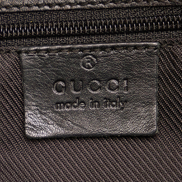 グッチ GGキャンバス ショルダーバッグ ブラック ベージュ レザー キャンバス レディース GUCCI 【中古】