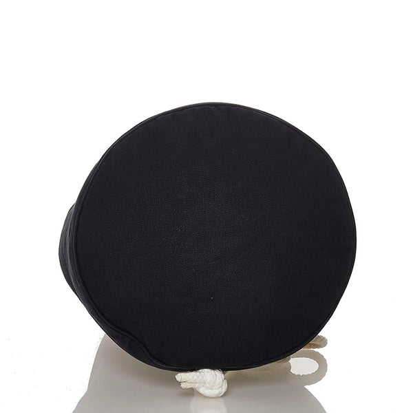 シャネル ノベルティ ショルダーバッグ ブラック ホワイト キャンバス レディース CHANEL 【中古】