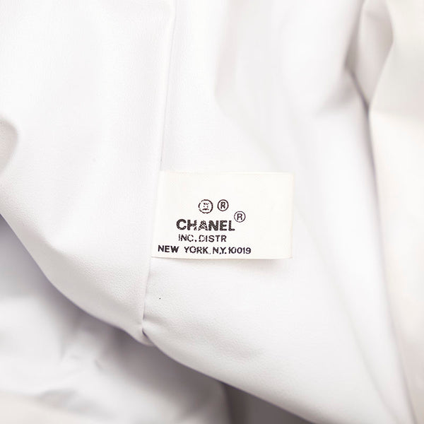 シャネル ノベルティ ショルダーバッグ ブラック ホワイト キャンバス レディース CHANEL 【中古】