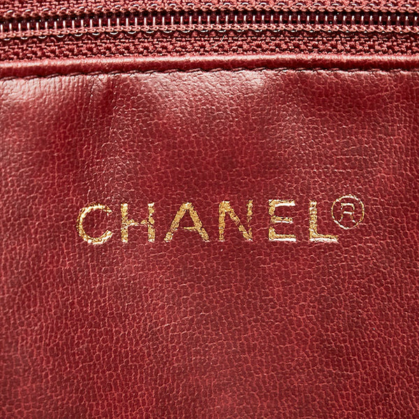 シャネル Vステッチ ハンドバッグ ワインレッド ボルドー ラムスキン レディース CHANEL 【中古】