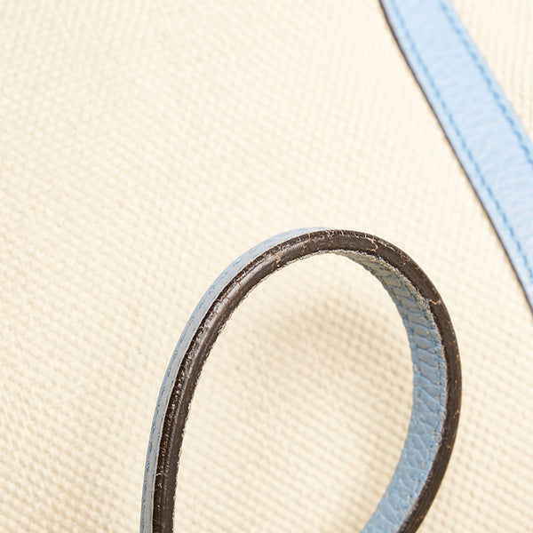 グッチ スウィング トートバッグ 354397 アイボリー ブルー キャンバス レザー レディース GUCCI 【中古】