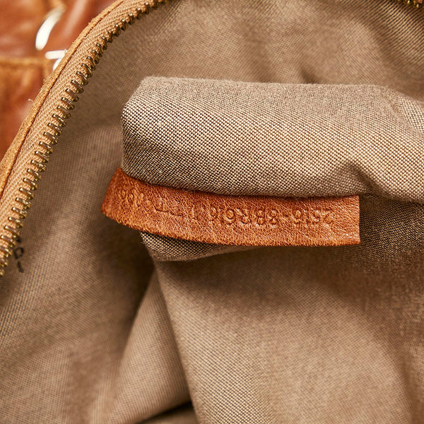 フェンディ チェーン ハンドバッグ 8BR616 ブラウン レザー レディース FENDI 【中古】