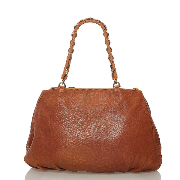 フェンディ チェーン ハンドバッグ 8BR616 ブラウン レザー レディース FENDI 【中古】