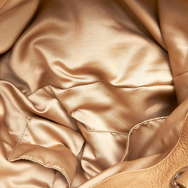 シャネル オンザロード ワイルドステッチ ココマーク トートバッグ ショルダーバッグ  ベージュ レザー レディース CHANEL 【中古】