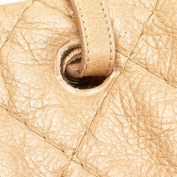 シャネル オンザロード ワイルドステッチ ココマーク トートバッグ ショルダーバッグ  ベージュ レザー レディース CHANEL 【中古】