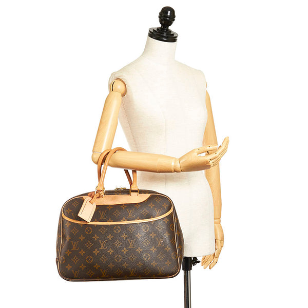 ルイ ヴィトン モノグラム ドーヴィル ハンドバッグ M47270 ブラウン PVC レザー レディース LOUIS VUITTON 【中古】