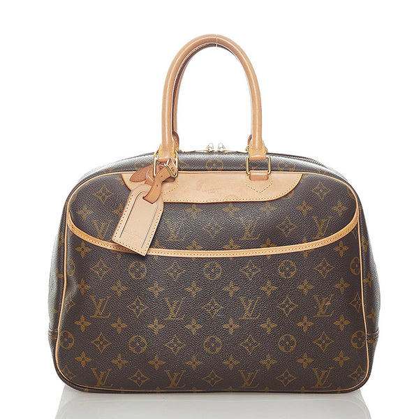 ルイ ヴィトン モノグラム ドーヴィル ハンドバッグ M47270 ブラウン PVC レザー レディース LOUIS VUITTON 【中古】