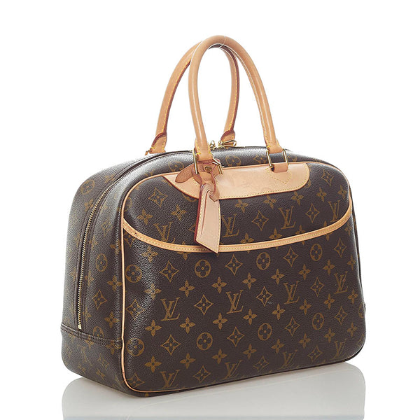 ルイ ヴィトン モノグラム ドーヴィル ハンドバッグ M47270 ブラウン PVC レザー レディース LOUIS VUITTON 【中古】